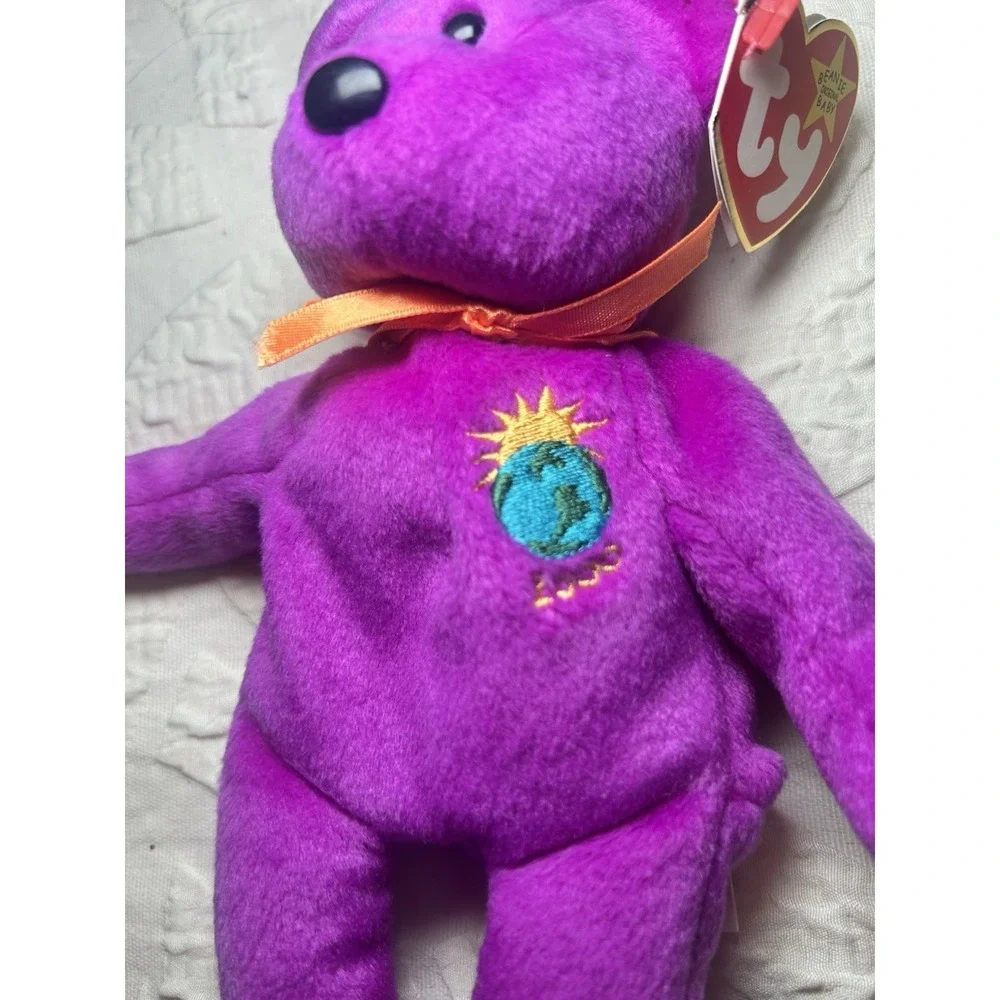 Ty Beanie Baby with Errors VERY‎ RARE Millennium bear  retired 1999 Limited Ed